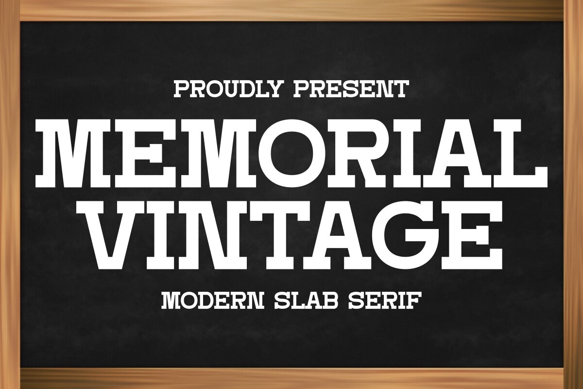 Пример шрифта Memorial Vintage Regular