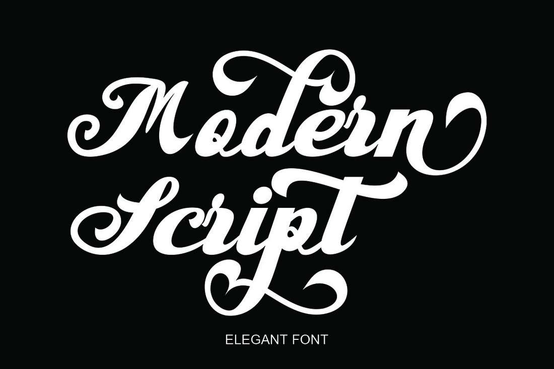 Пример шрифта Modern Script Regular
