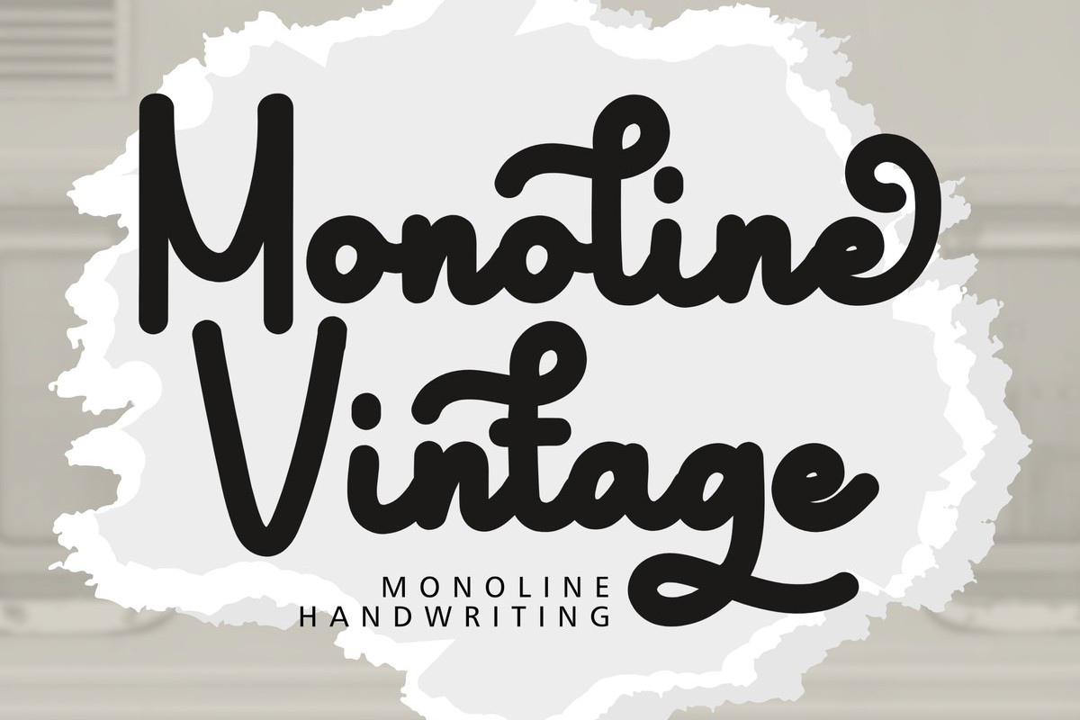 Пример шрифта Monoline Vintage Regular