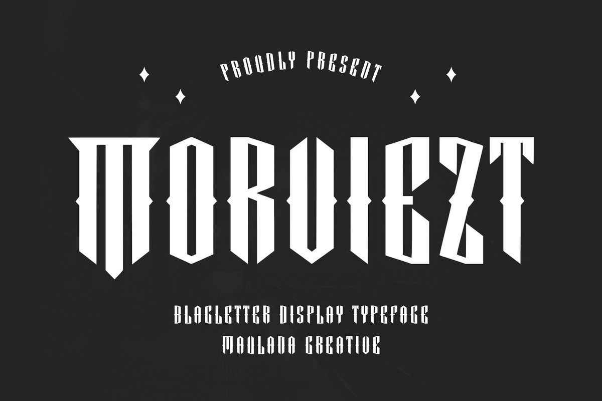 Пример шрифта Morviezt Regular