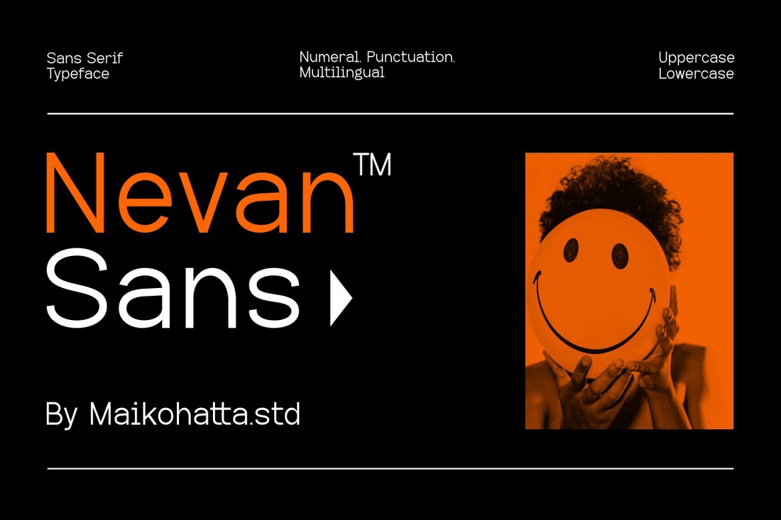 Пример шрифта Nevan Sans Regular