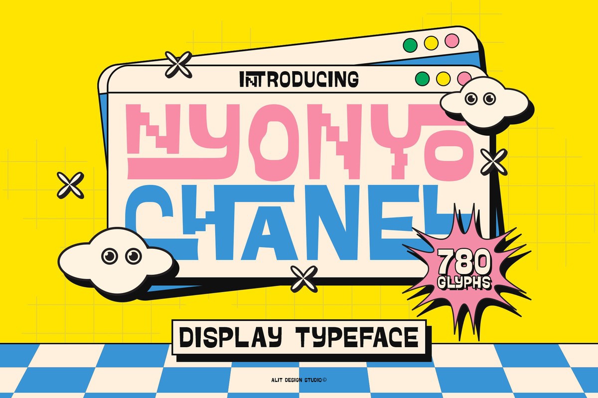 Пример шрифта Nyonyo Chanel Regular