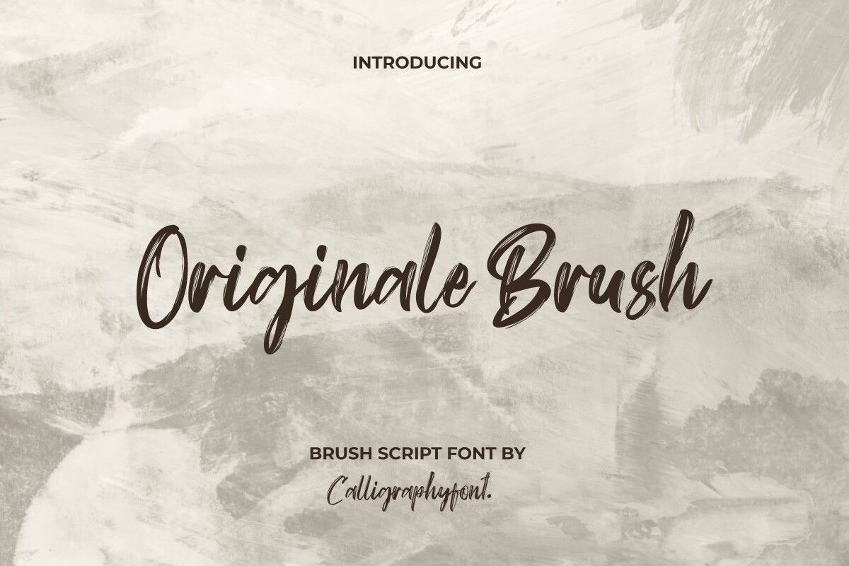Пример шрифта Originale Brush Regular