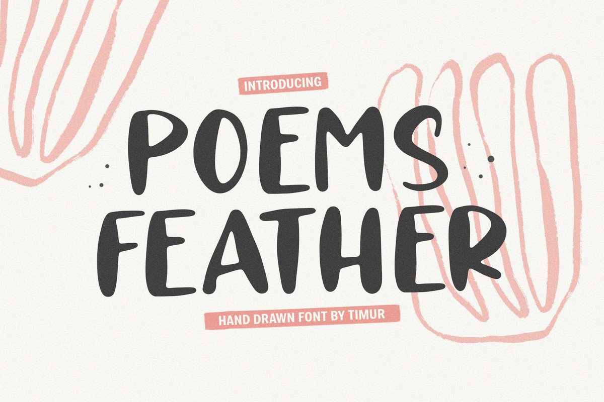 Пример шрифта Poems Feather Regular