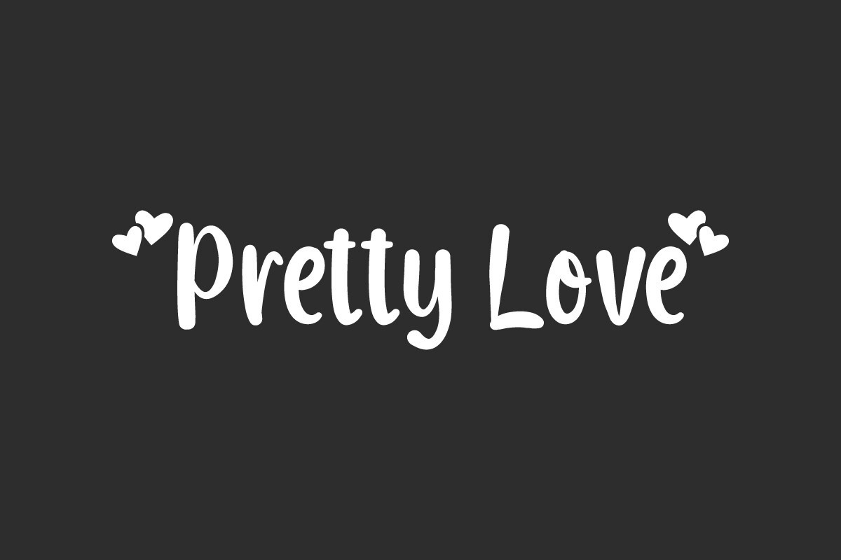 Пример шрифта Pretty Love Regular