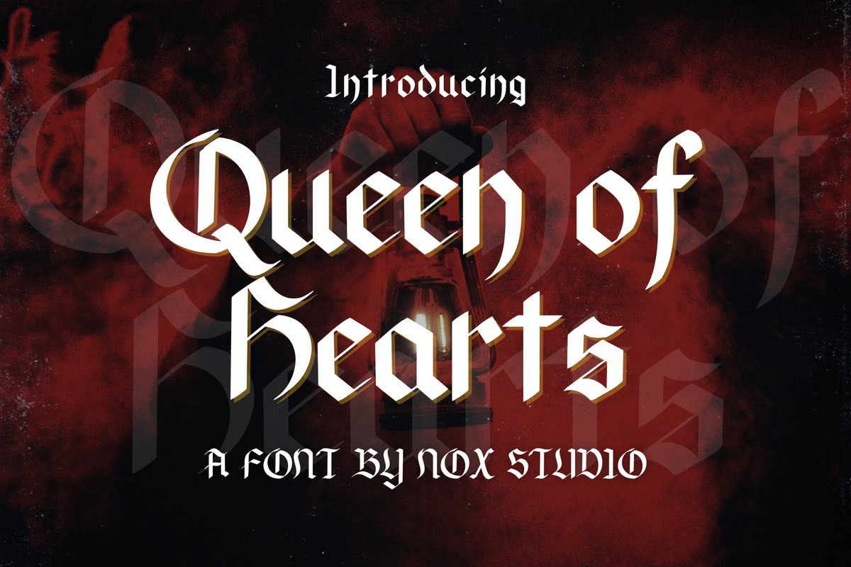 Пример шрифта Queen of Hearts Regular
