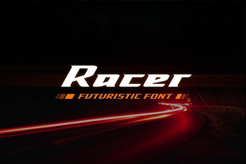 Пример шрифта Racer Regular