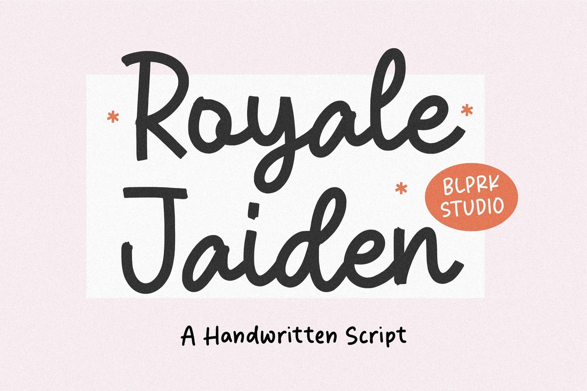 Пример шрифта Royale Jaiden Regular