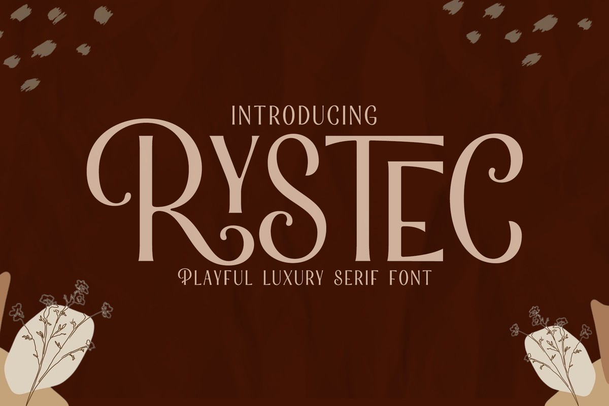 Пример шрифта Rystec Regular
