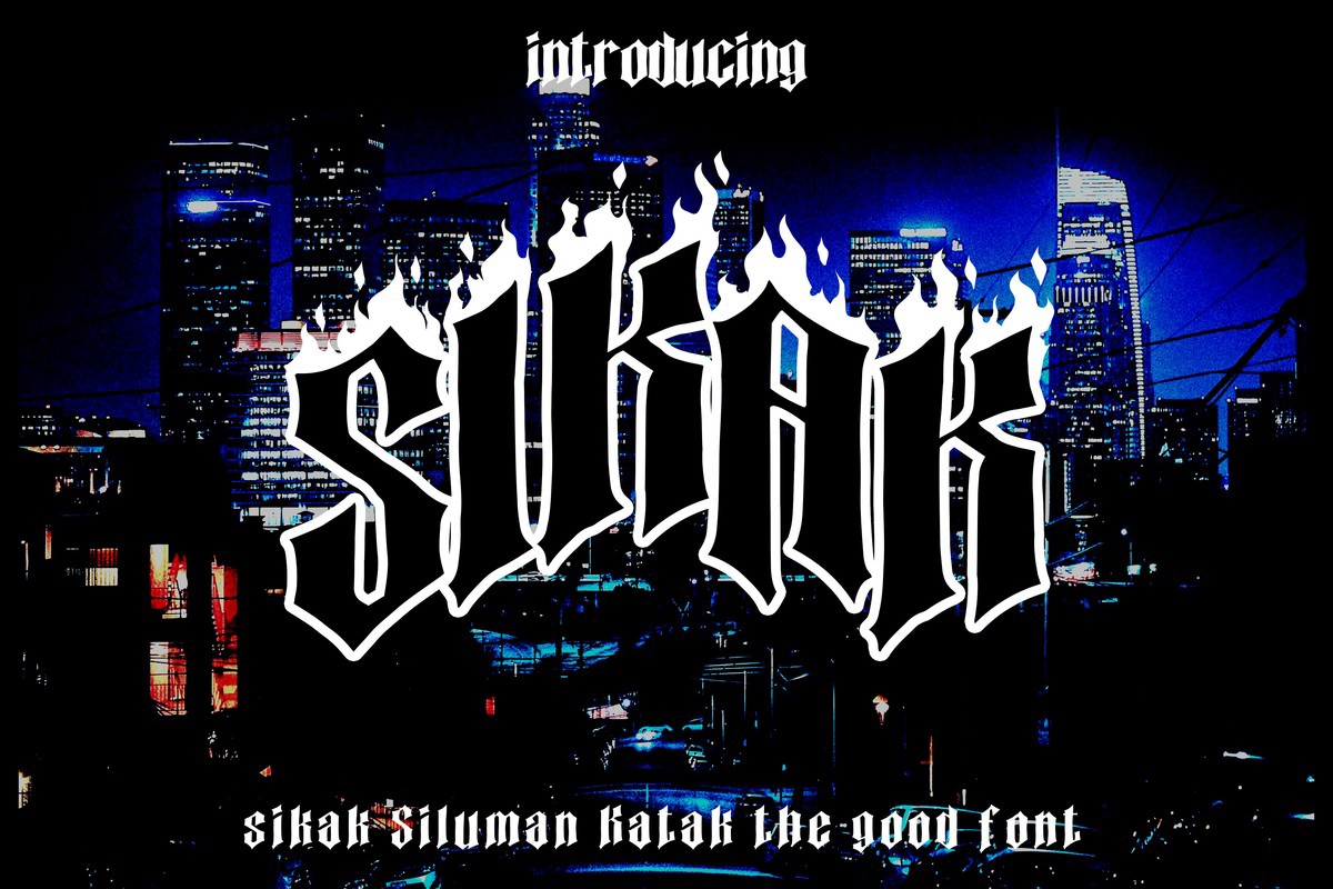 Пример шрифта Sikak Siluman Katak Regular