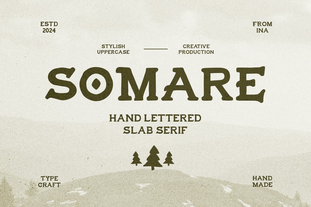 Пример шрифта Somare Regular