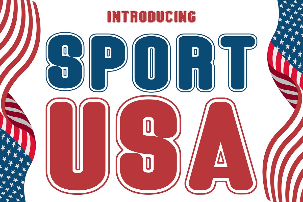Пример шрифта Sport USA Regular