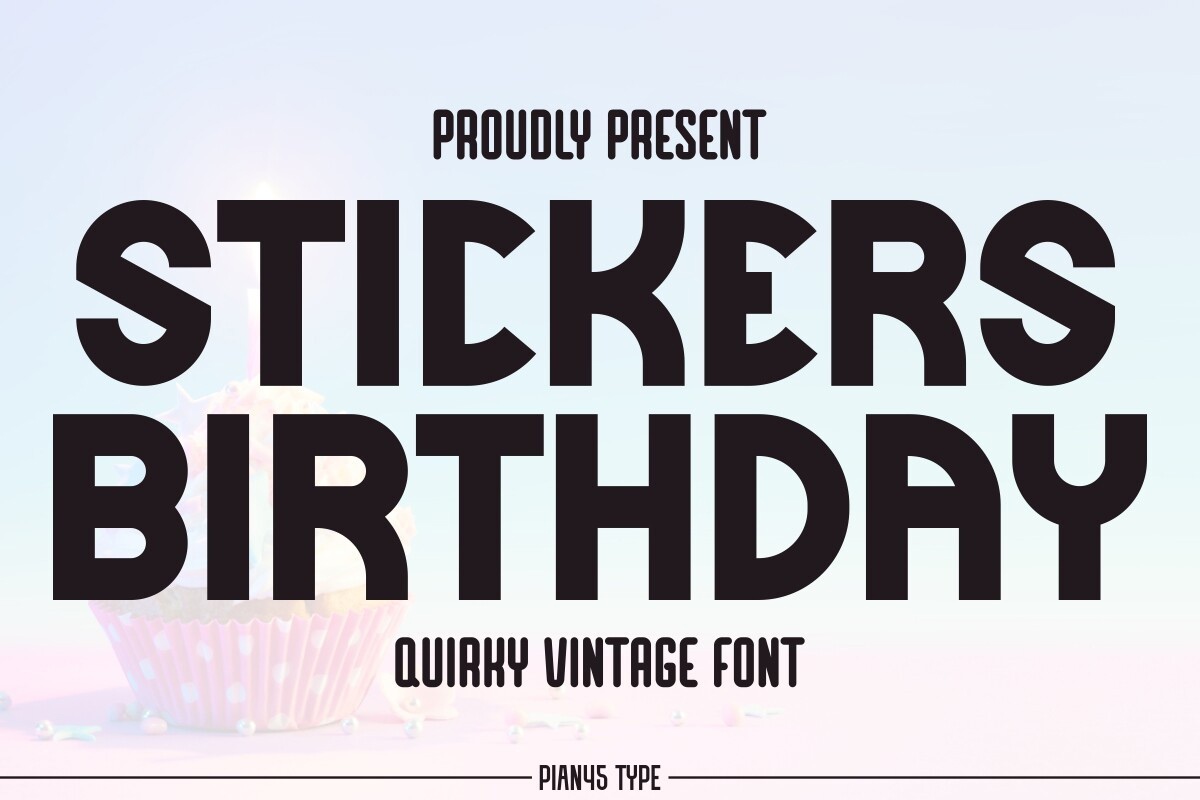 Пример шрифта Stickers Birthday Regular