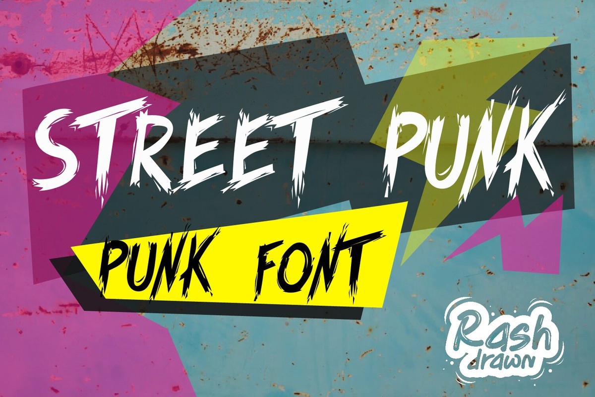 Пример шрифта Street Punk Regular