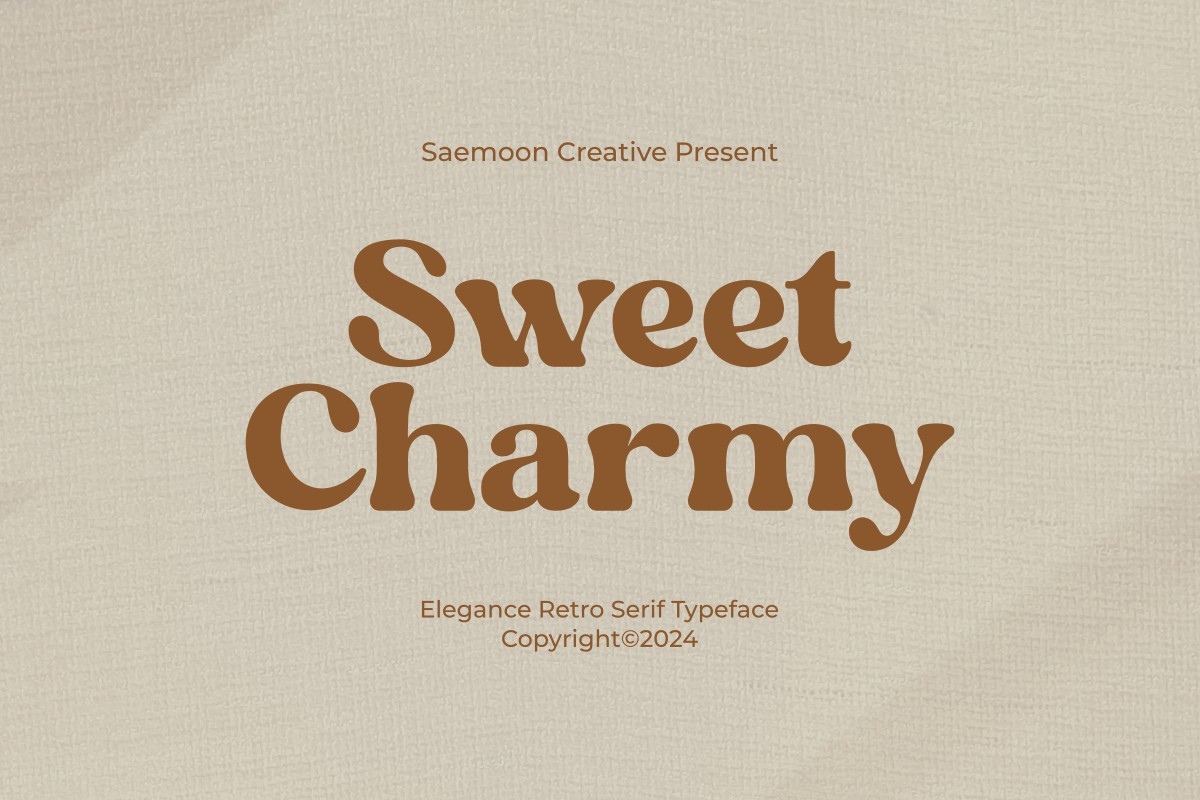 Пример шрифта Sweet Charmy Regular