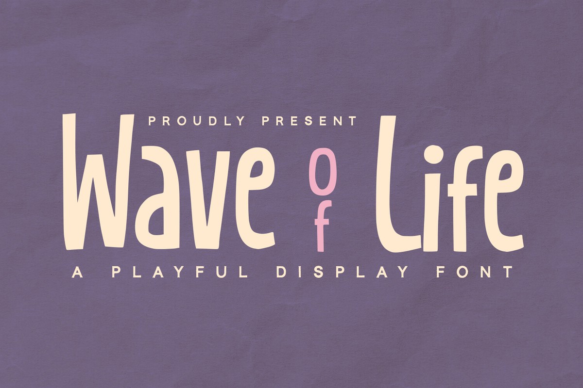 Пример шрифта Wave of Life Regular