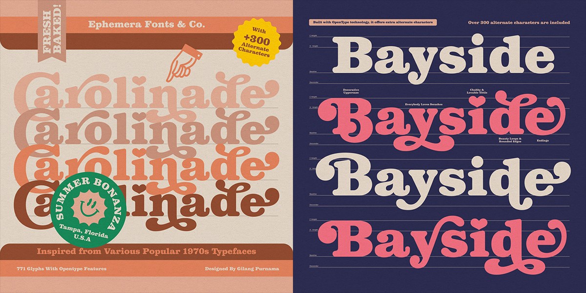 Пример шрифта Carolinade Regular