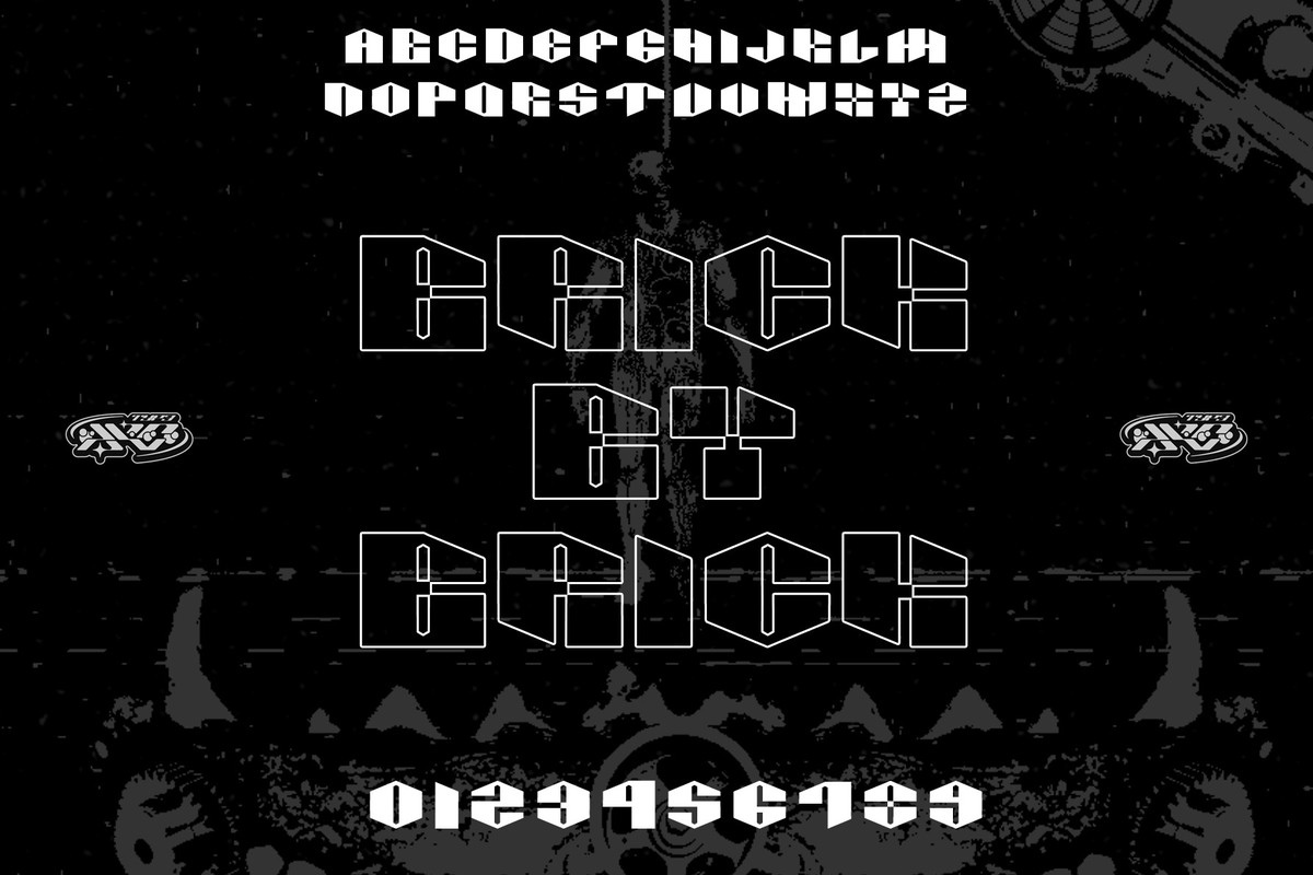 Пример шрифта Brick by Brick Regular