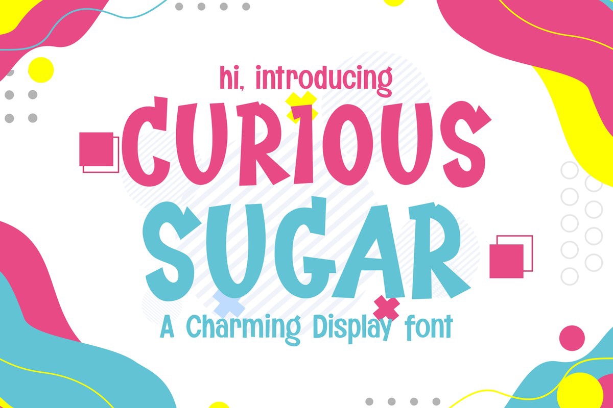 Пример шрифта Curious Sugar Regular