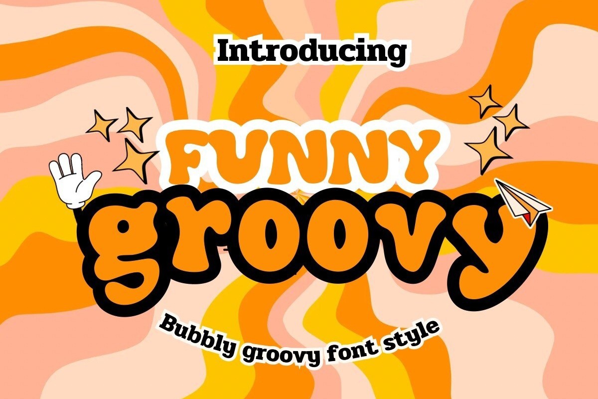 Пример шрифта Funny Bubbly Groovy Regular