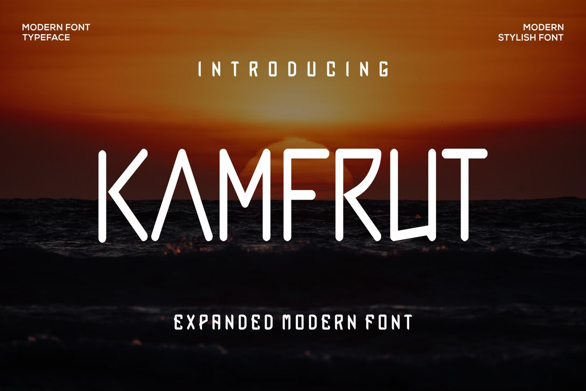 Пример шрифта Kamfrut Regular