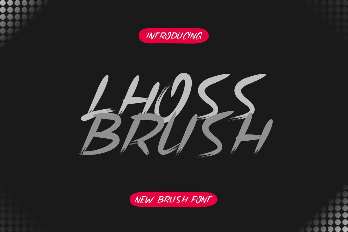 Пример шрифта Lhoss Brush Regular