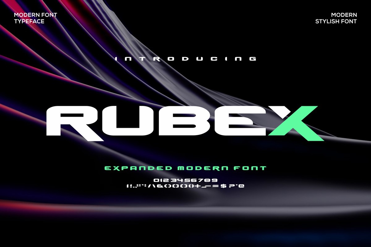Пример шрифта Rubex Regular