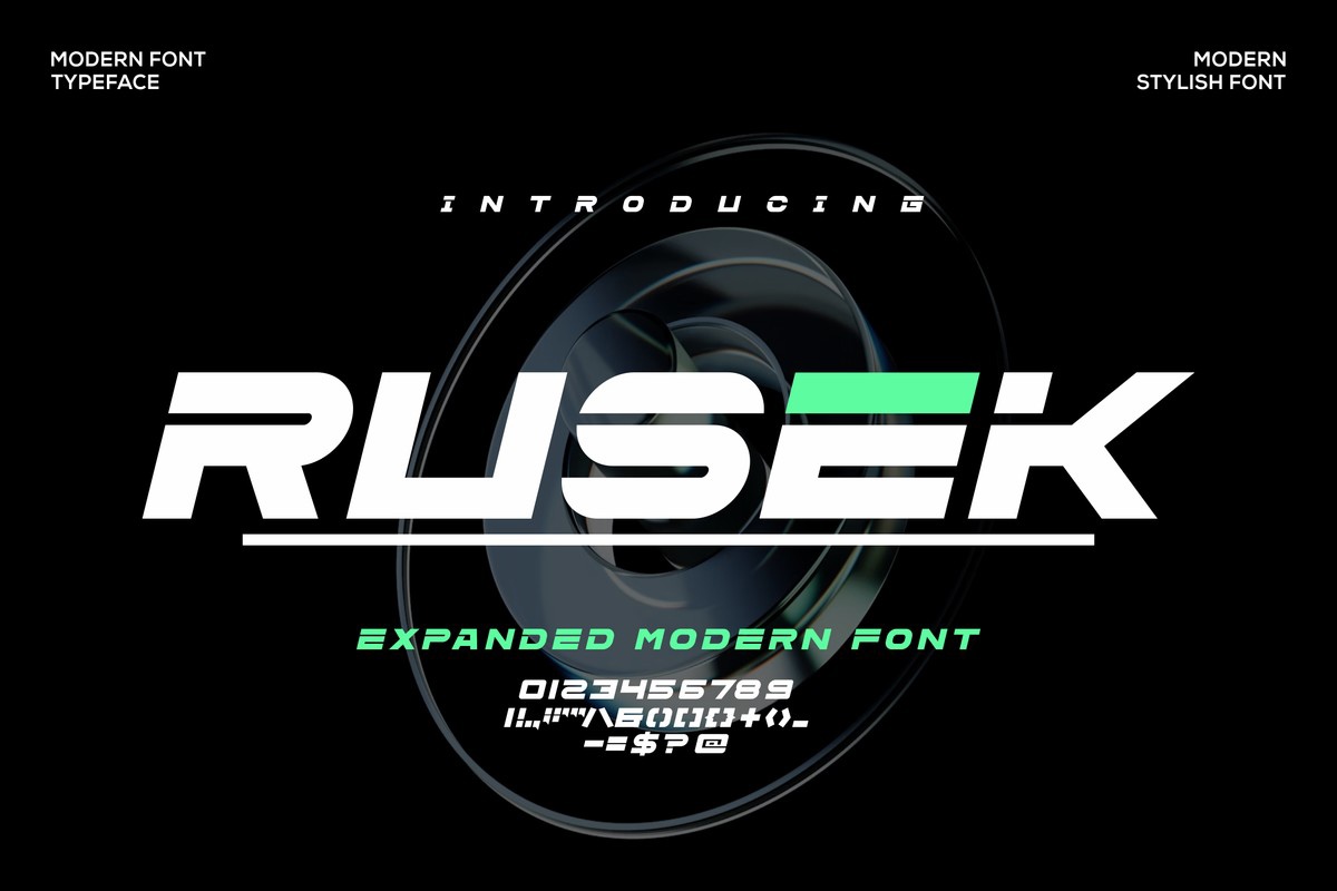 Пример шрифта Rusek Regular