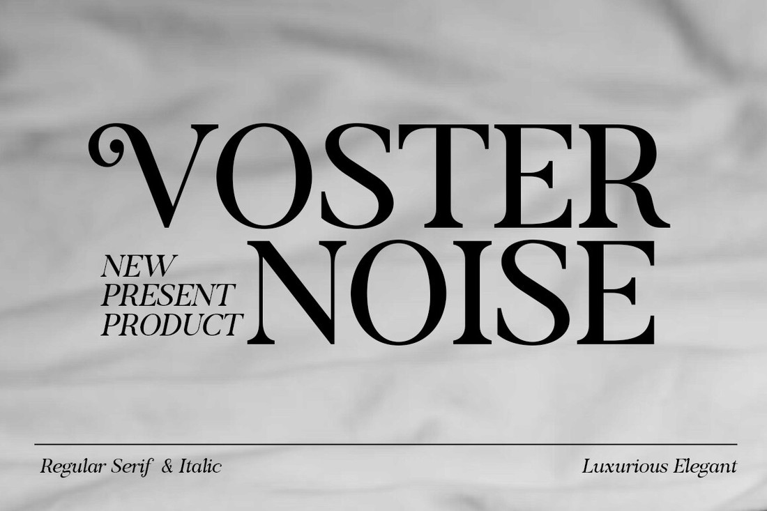 Пример шрифта Voster Noise Regular