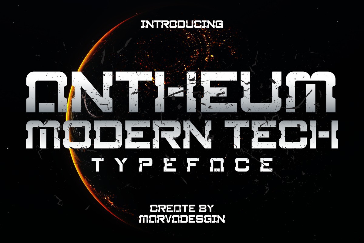 Пример шрифта Antheum Regular