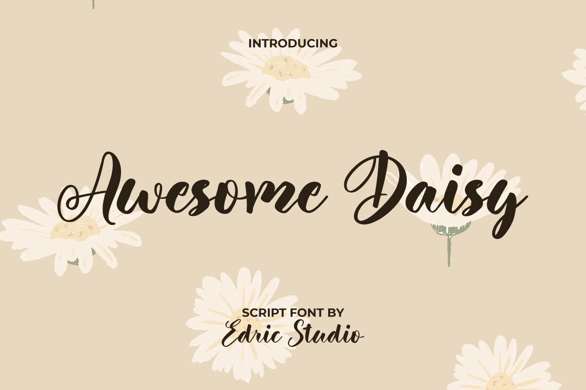 Пример шрифта Awesome Daisy Regular