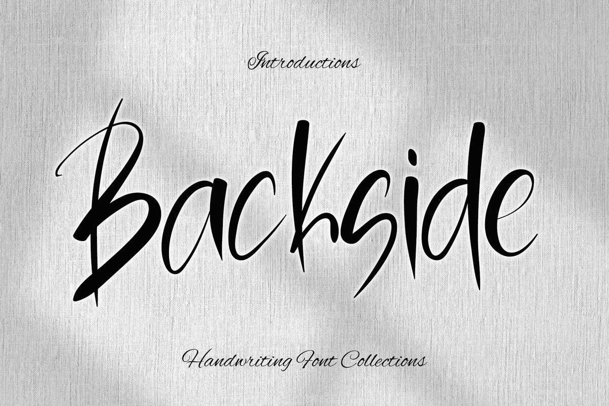 Пример шрифта Backside Regular