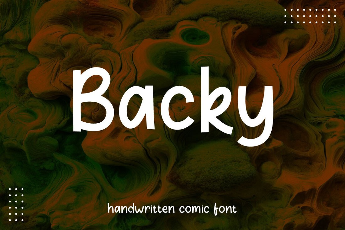 Пример шрифта Backy Regular