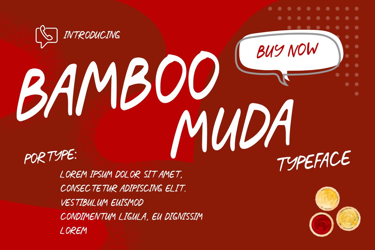 Пример шрифта Bamboo Muda Regular