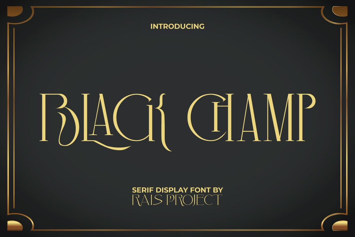 Пример шрифта Black Champ Regular