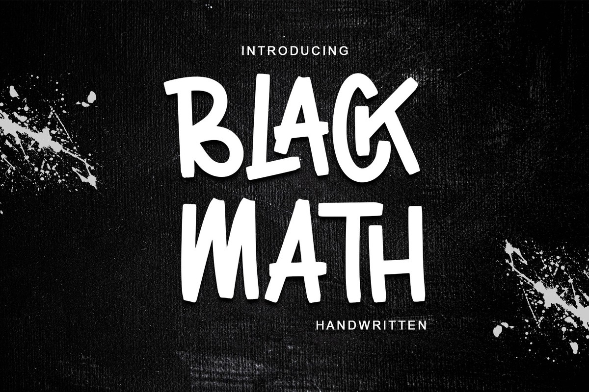 Пример шрифта Black Math Regular