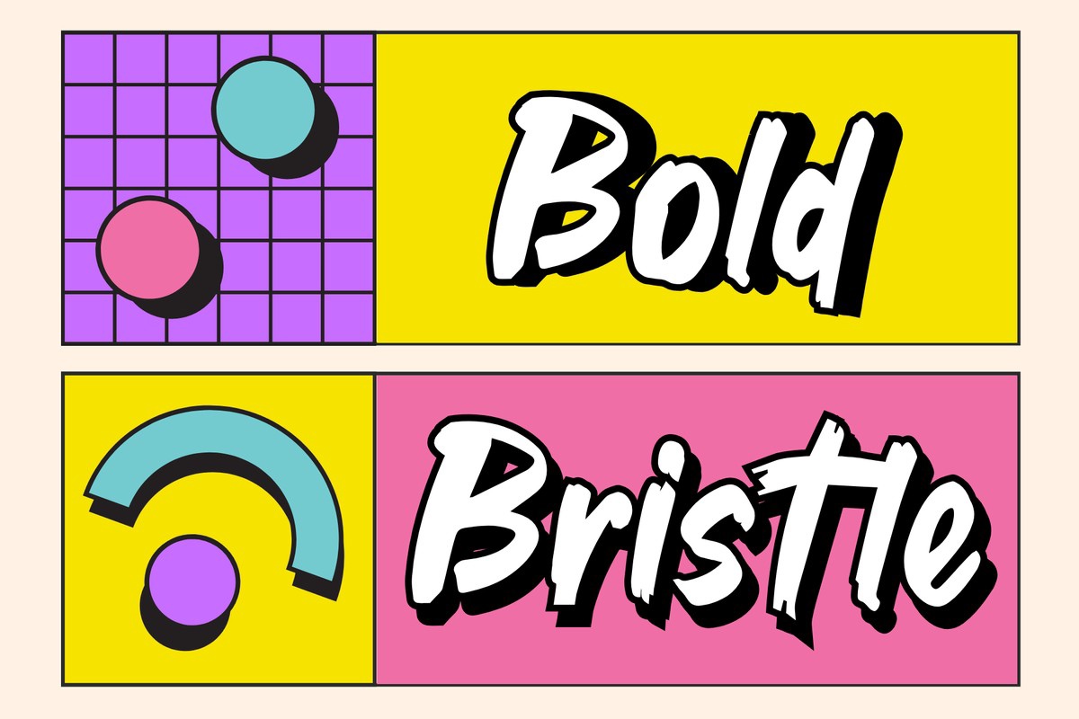 Пример шрифта Bold Bristle Regular