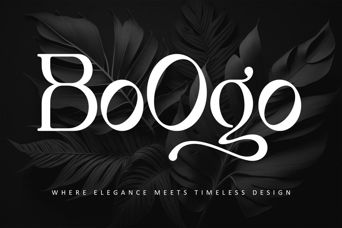 Пример шрифта Boogo Regular