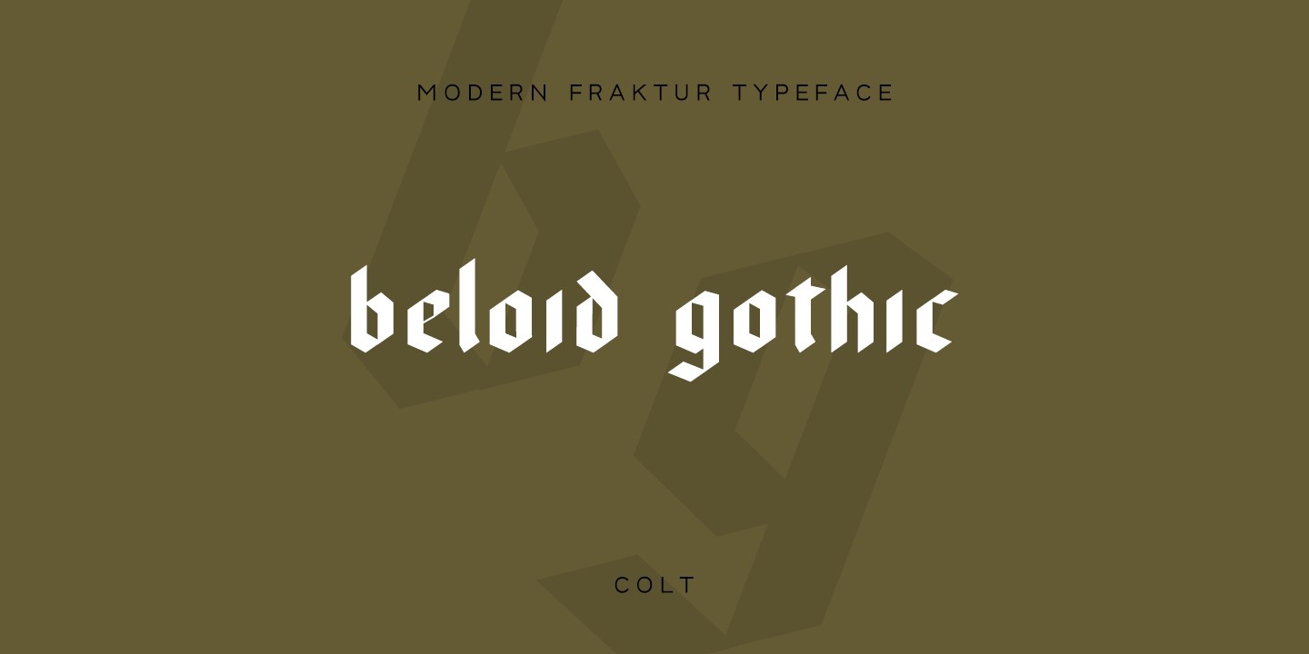 Пример шрифта Beloid Gothic Regular