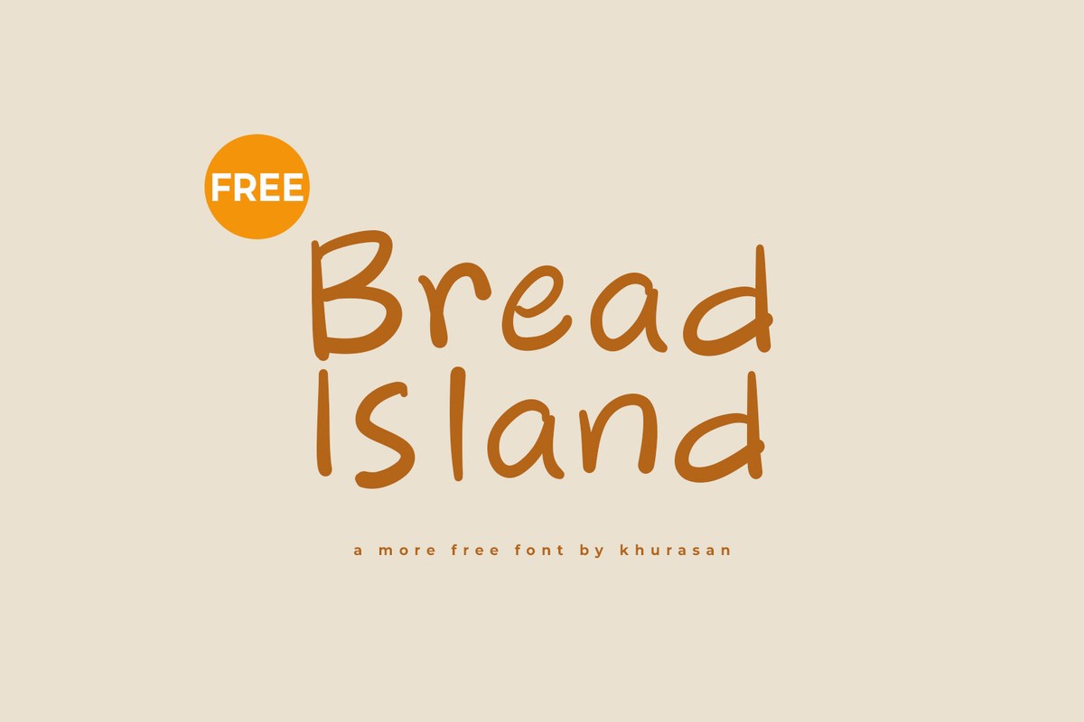 Пример шрифта Bread Island Regular