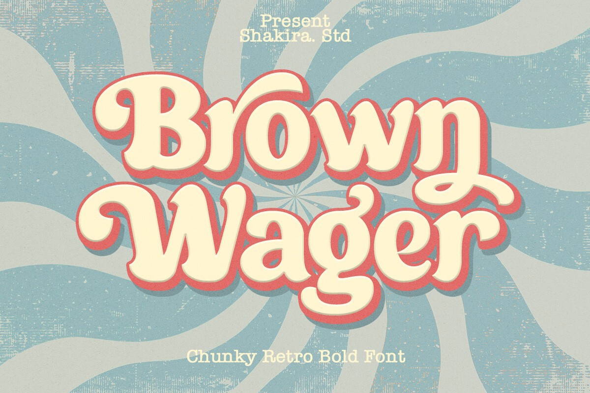 Пример шрифта Brown Wager Regular