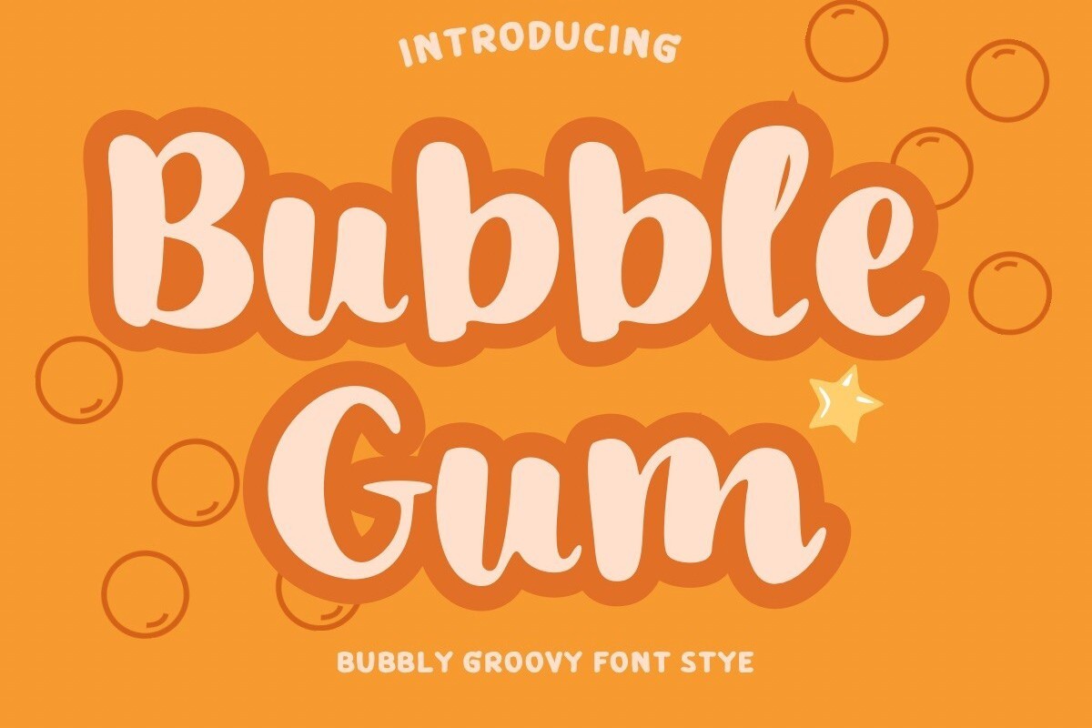 Пример шрифта Bubble Gum Regular
