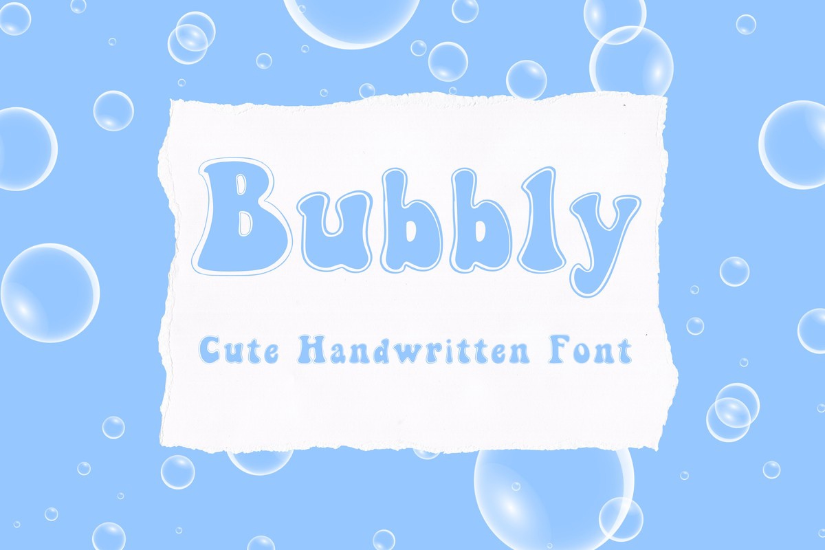 Пример шрифта Bubbly Regular