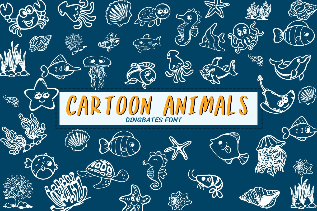 Пример шрифта Cartoon Animals Regular