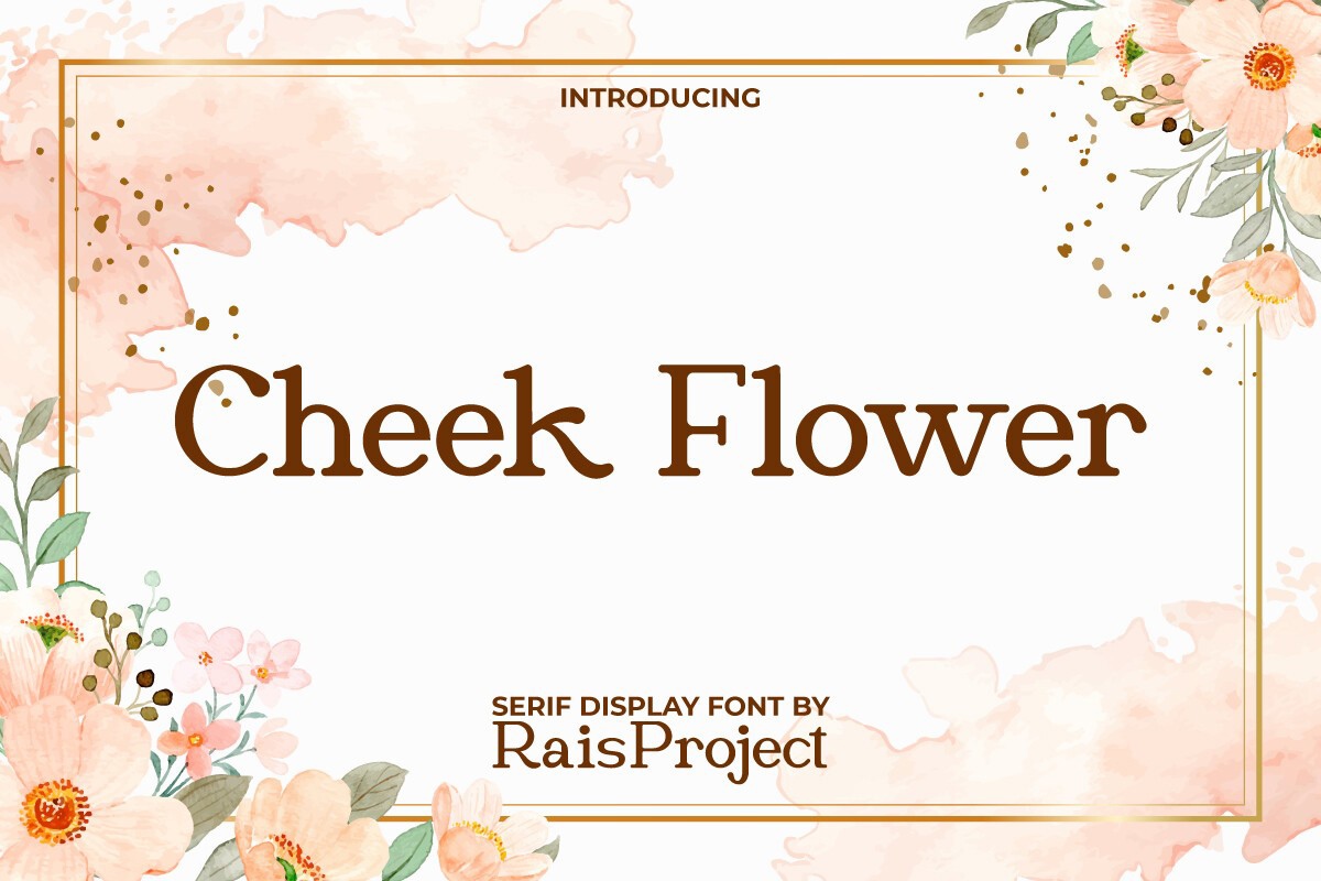 Пример шрифта Cheek Flower Regular