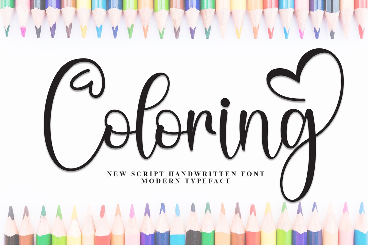 Пример шрифта Coloring Regular
