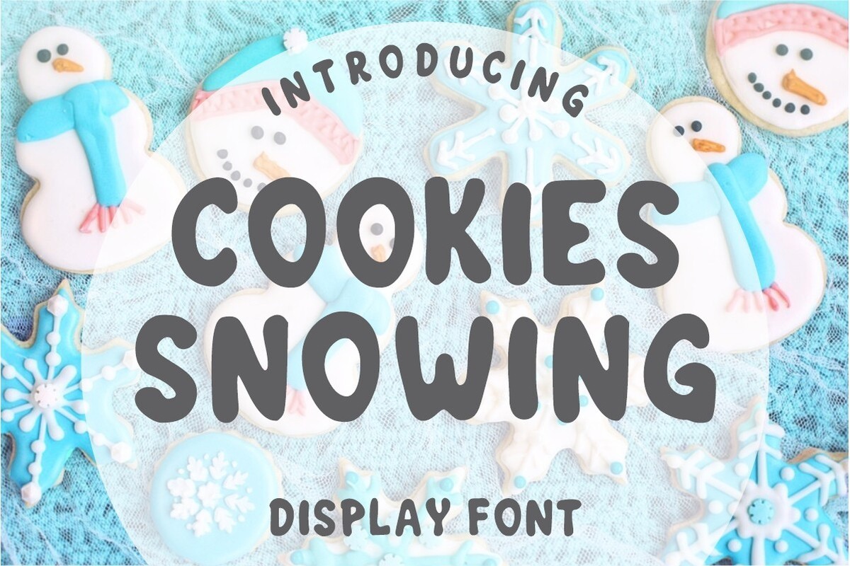 Пример шрифта Cookies Snowing Regular