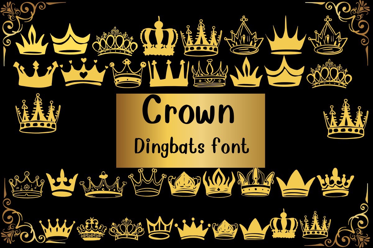 Пример шрифта Crown Regular