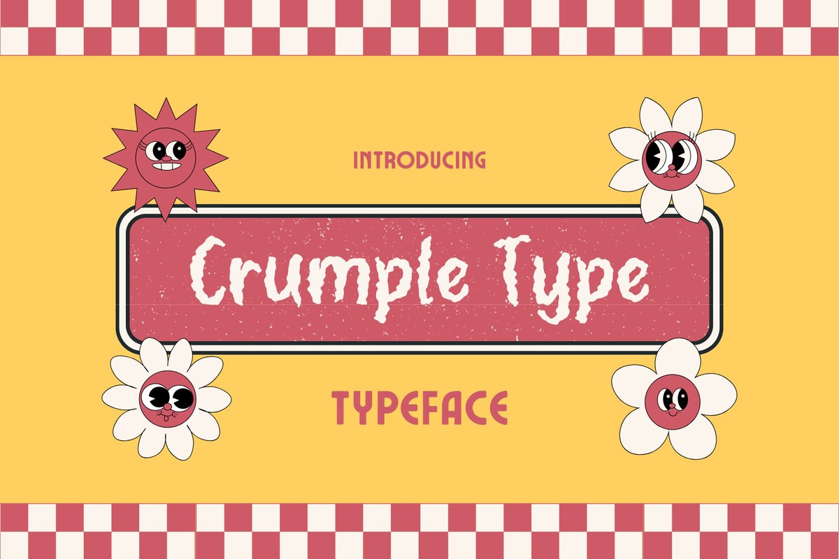 Пример шрифта Crumple Type Regular