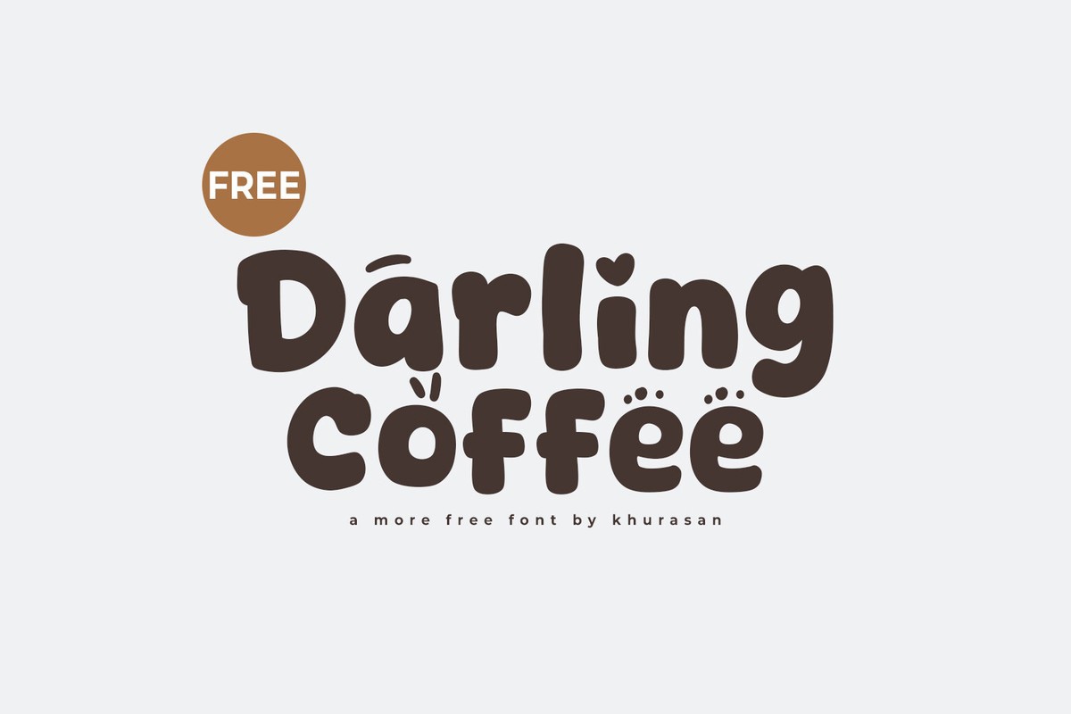 Пример шрифта Darling Coffee Regular